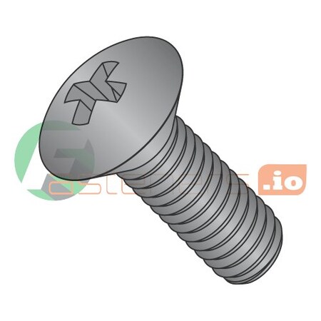 Newport Fasteners #6-32 x 1/4 in Phillips Oval Machine Screw, Black Oxide Steel, 10000 PK 733500
